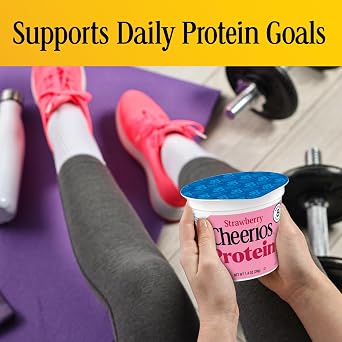 Strawberry Cheerios Protein, Breakfast Cereal Cup, Gluten Free, 1.4 oz