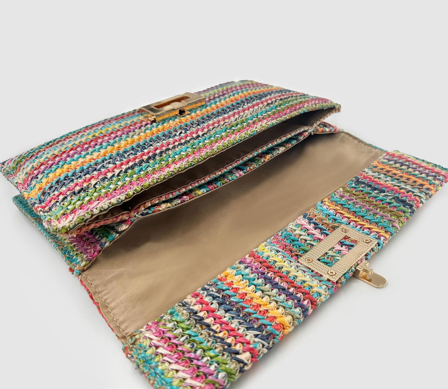 Gionforsy Women Straw Clutch Purses Summer Bags Beach Purse Bag Boho Shoulder Bag Crossbody for Vacation - Image 5