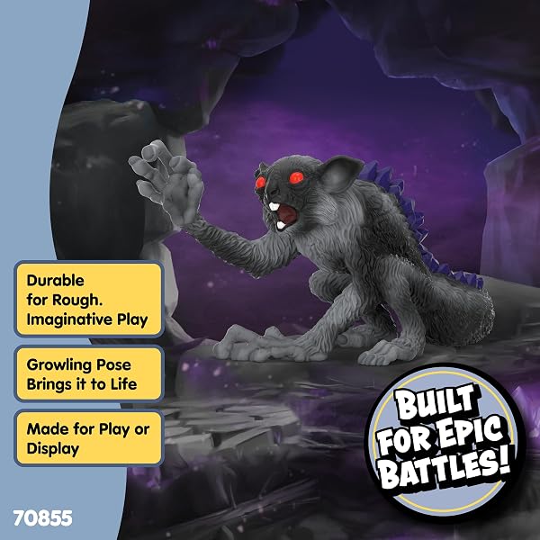 SCHLEICH ELDRADOR Creatures | Schatten Lemur 70855 | detailgetreue Monster Figur mit Rückenkristallen | hochwertige Figuren zum Sammeln & Spielen | Geschenk für Kinder ab 7 Jahren | 13 x 6 x 7 cm - 4