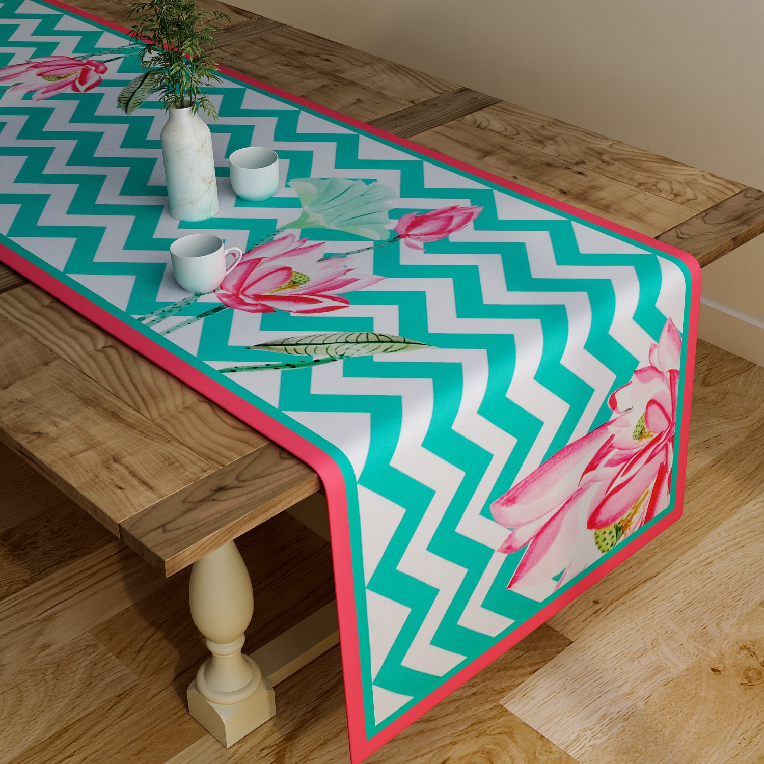 SEJ Table Runner - Pink Dining Table Protector -7