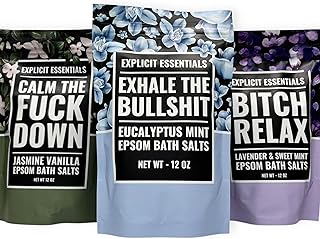 Calming Bath Salt Trio Gift Set Bundle for Women, Spa Gift Idea for Women