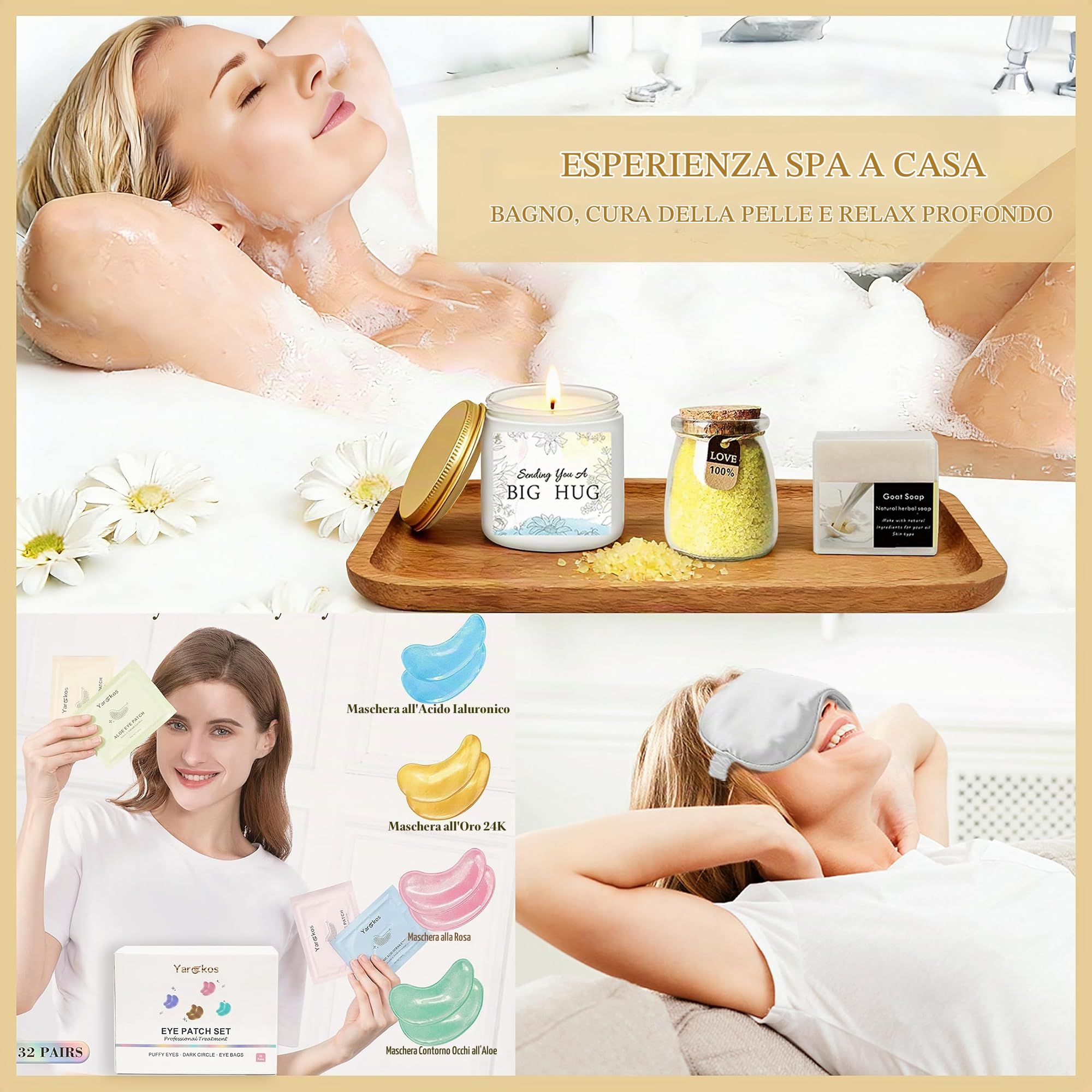 Cesto regalo con 11 prodotti per la cura personale da donna: regalo di compleanno per mamma, sorella, amica, perfetto per il recupero o come regalo di ringraziamento.