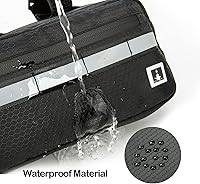 Vista 3 de ROYALFAIR Bolsa impermeable para manillar para bicicletas de niños, bolso cruzado convertible (negro)