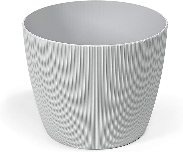 Lamela Flowerpot Herb Plant Flower pot Magnolia Jumper |Windowsill Holder Balcony Garden Container | Organizer box decor | Mix! Match! Play! (Ø 190mm H 150mm, Light Grey)