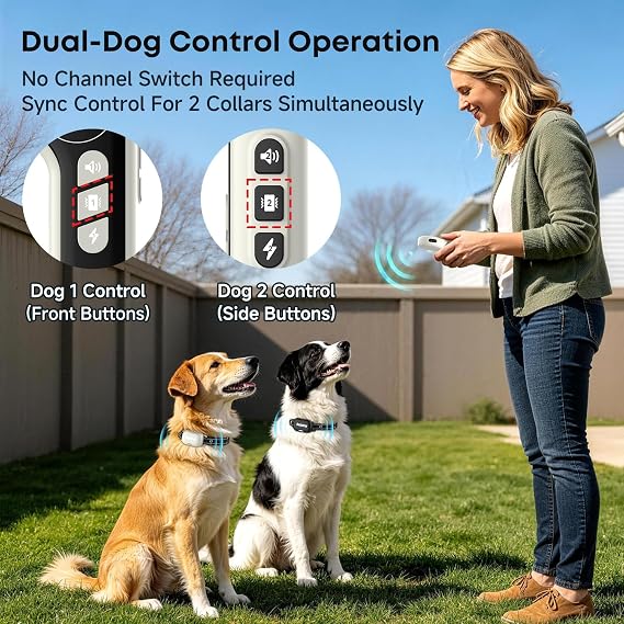 Shock Collar for 2 Dogs with Remote- 4500FT Dual-Direct Training Collars