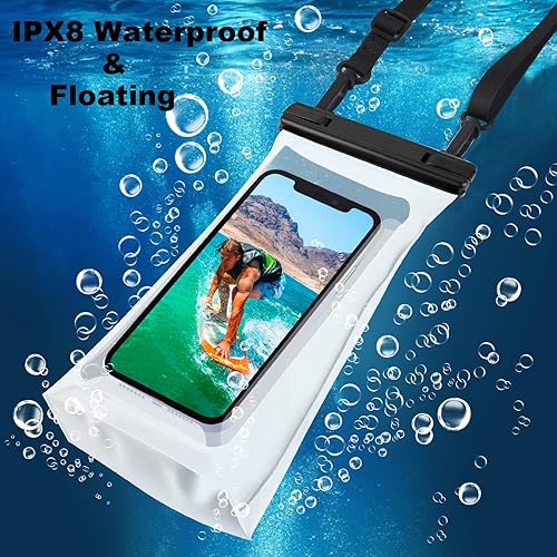 Miniatura 3 de Bolsa impermeable para teléfono de gran capacidad, funda impermeable para iPhone 15 14 Pro Max 13 12 11 X XR 8 Plus Samsung hasta 6.9 pulgadas, IPX8