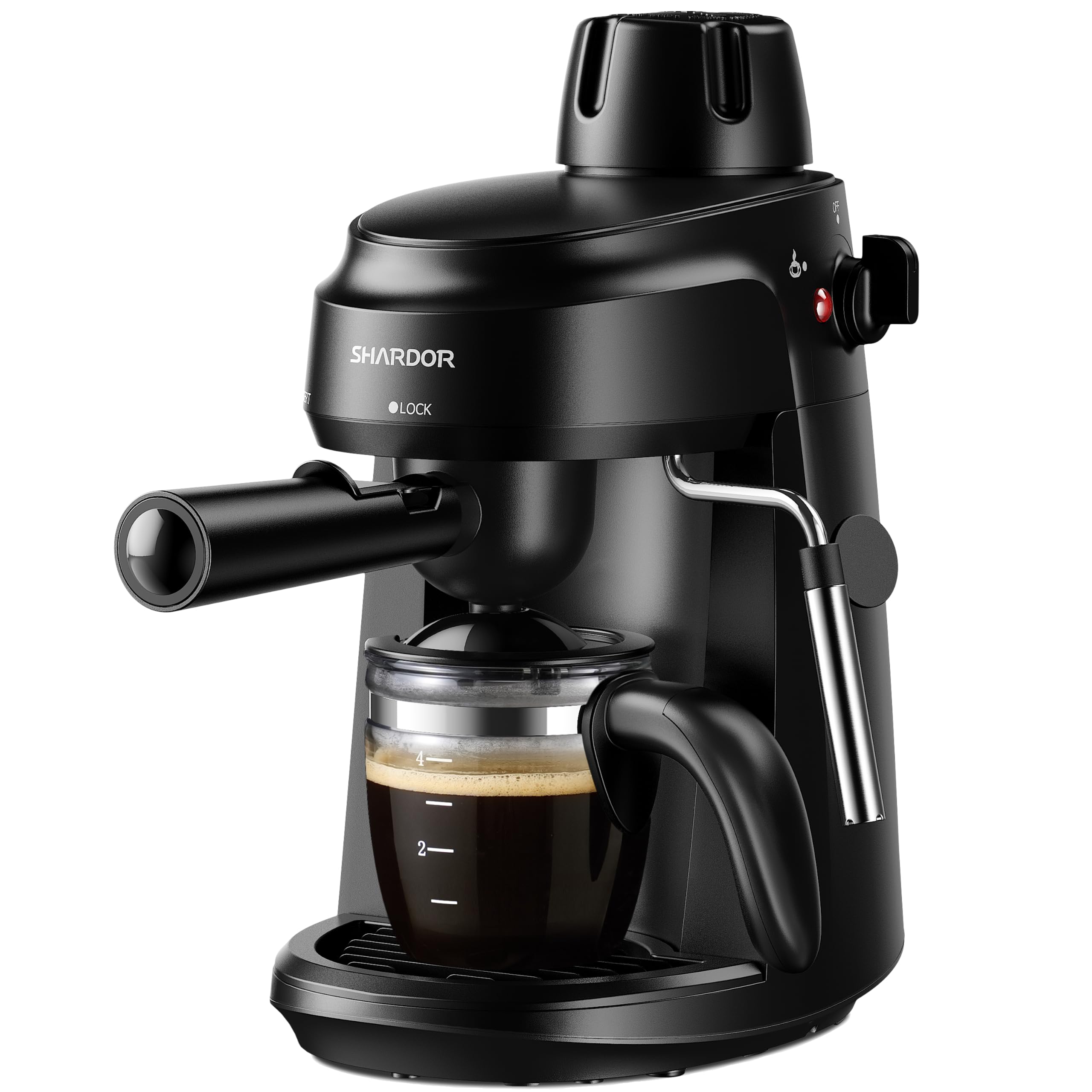 3.5 Bar Compact Espresso Machine, Espresso Maker with Milk Frother