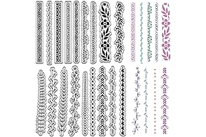 CRASPIRE Vintage Border Lace Rubber Stamps