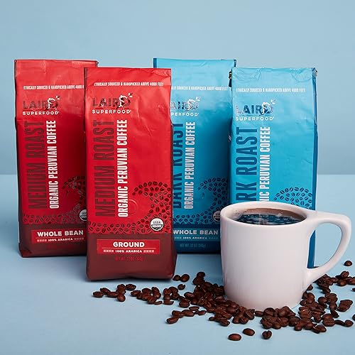 Miniatura 5 de Laird Superfood Café molido peruano de tostado medio, café molido de alta calidad, sin gluten, sin lácteos, sin OMG, paleo, apto para ceto, bolsa de