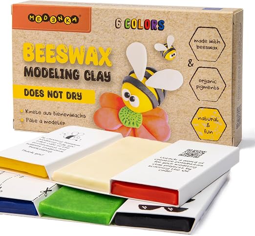 Medenka Bâtonnets de Cire à Modeler 100% Naturelle à la Cire d'Abeille