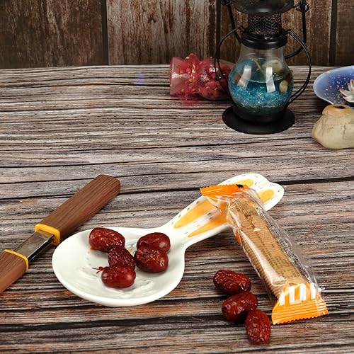 Miniatura 6 de BinaryABC Soporte de cuchara de cerámica para conejito de Pascua, soporte para cuchara de café, soporte para cuchara de cocina, plato de dulces de