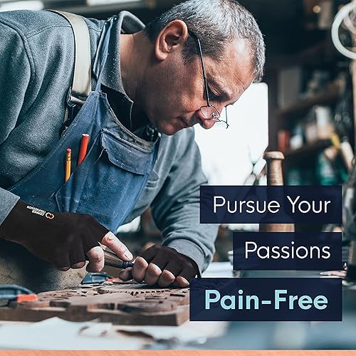 Miniatura 2 de Copper Compression - Guantes sin dedos, infusionados en cobre, para artritis, dolor y soporte ortopédico. Para hombres y mujeres