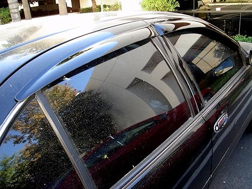 Miniatura 4 de Tuningpros WV-150 - Deflector de visera de ventana de montaje exterior, juego de 4 piezas, compatible con Ford Escort Sedan 1997-2000