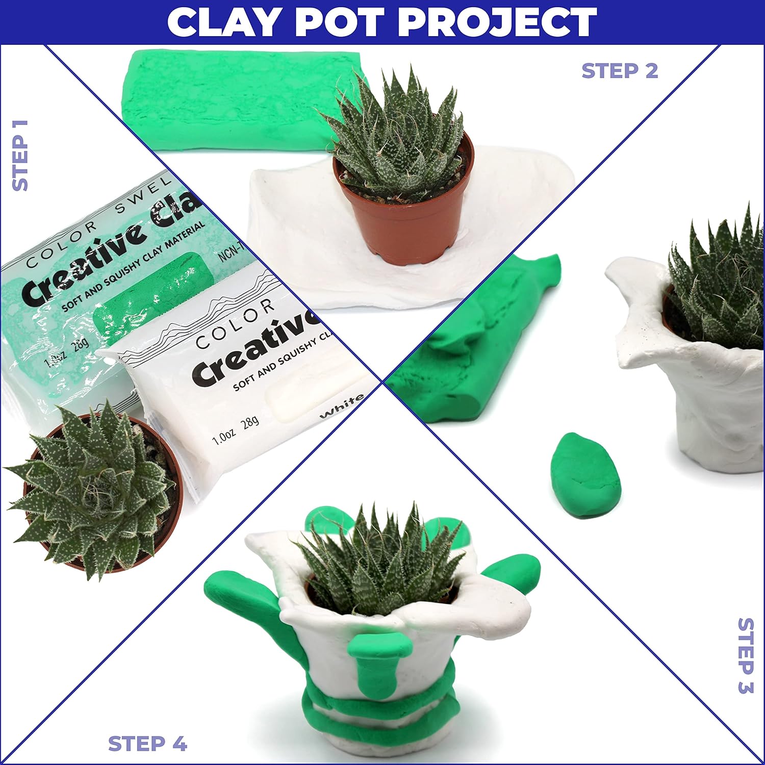 Color Swell Creative Clay Bulk Pack - 80 Packs of 1oz air-Drying Clay for Kids, Adults, classrooms