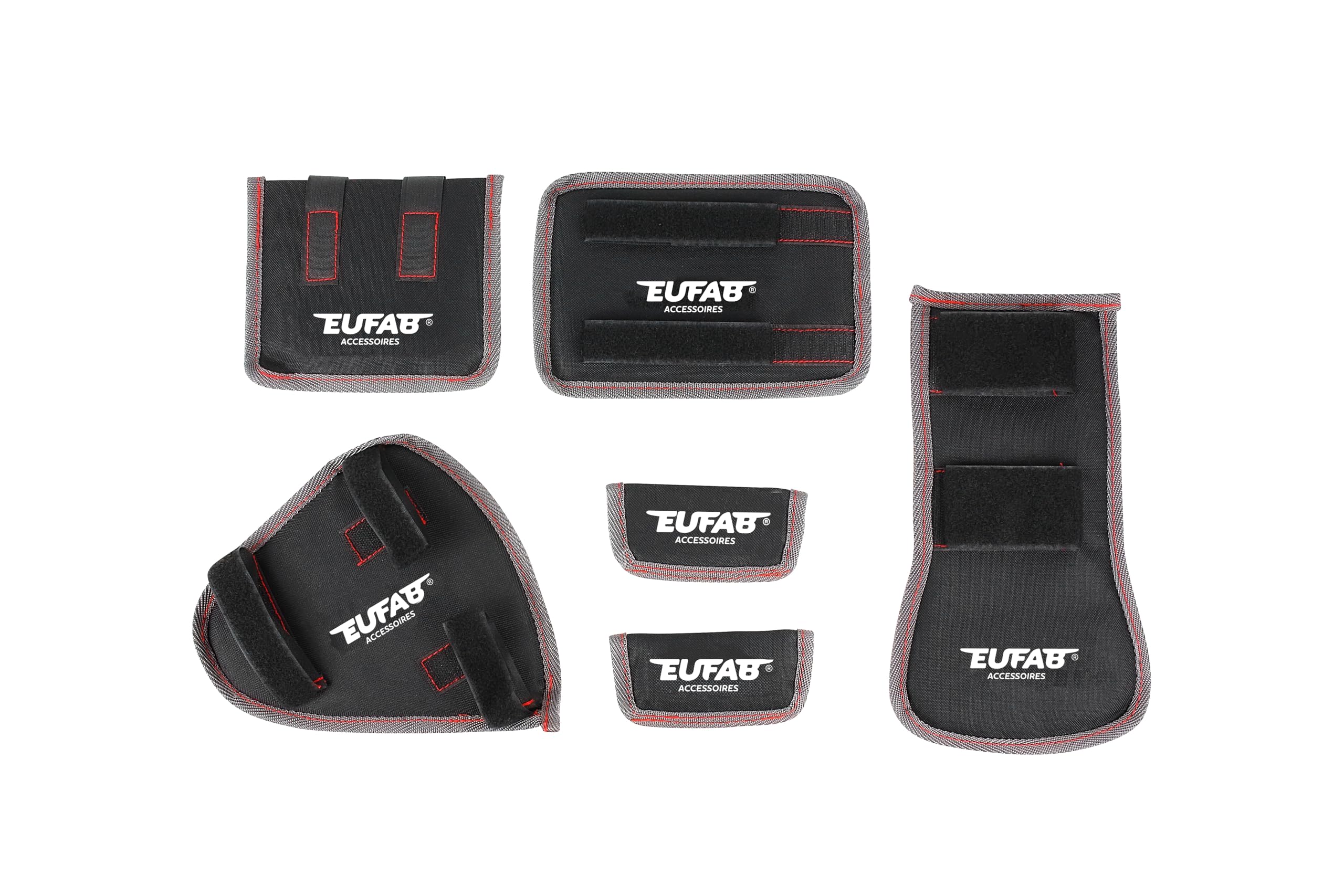 EUFAB 11242 Fahrradtransportschutz-Set, Rahmenschhutz, 6-teilig