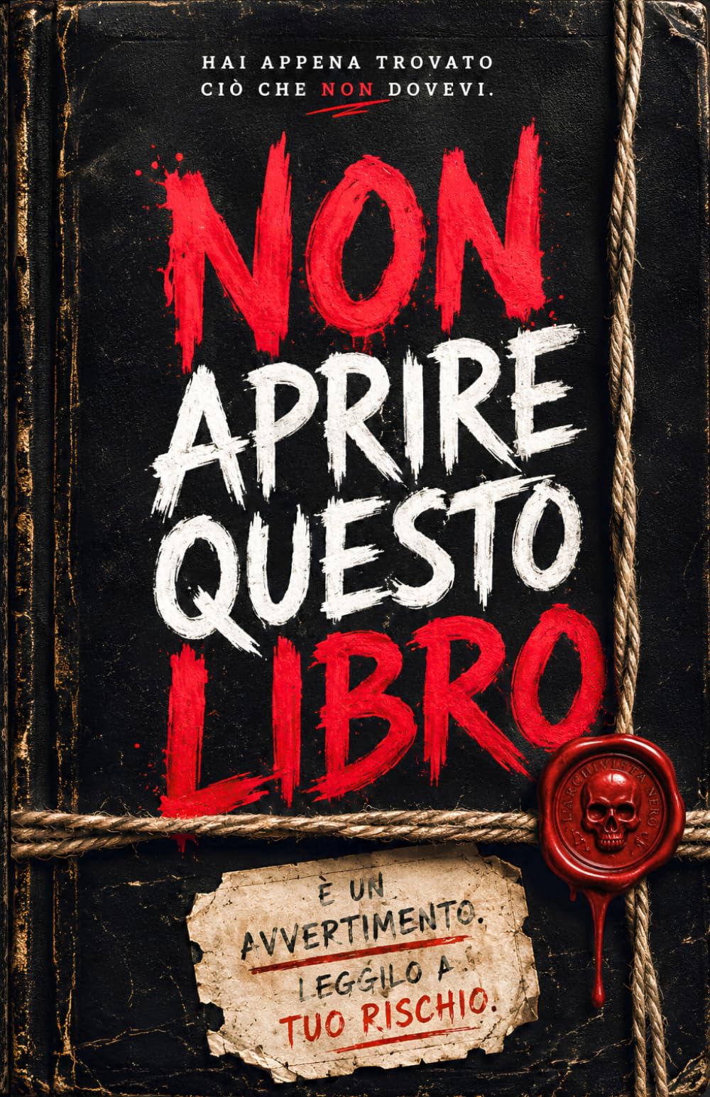 NON APRIRE QUESTO LIBRO: Hai appena trovato ciò che non dovevi. È un avvertimento. Leggilo a tuo rischio.