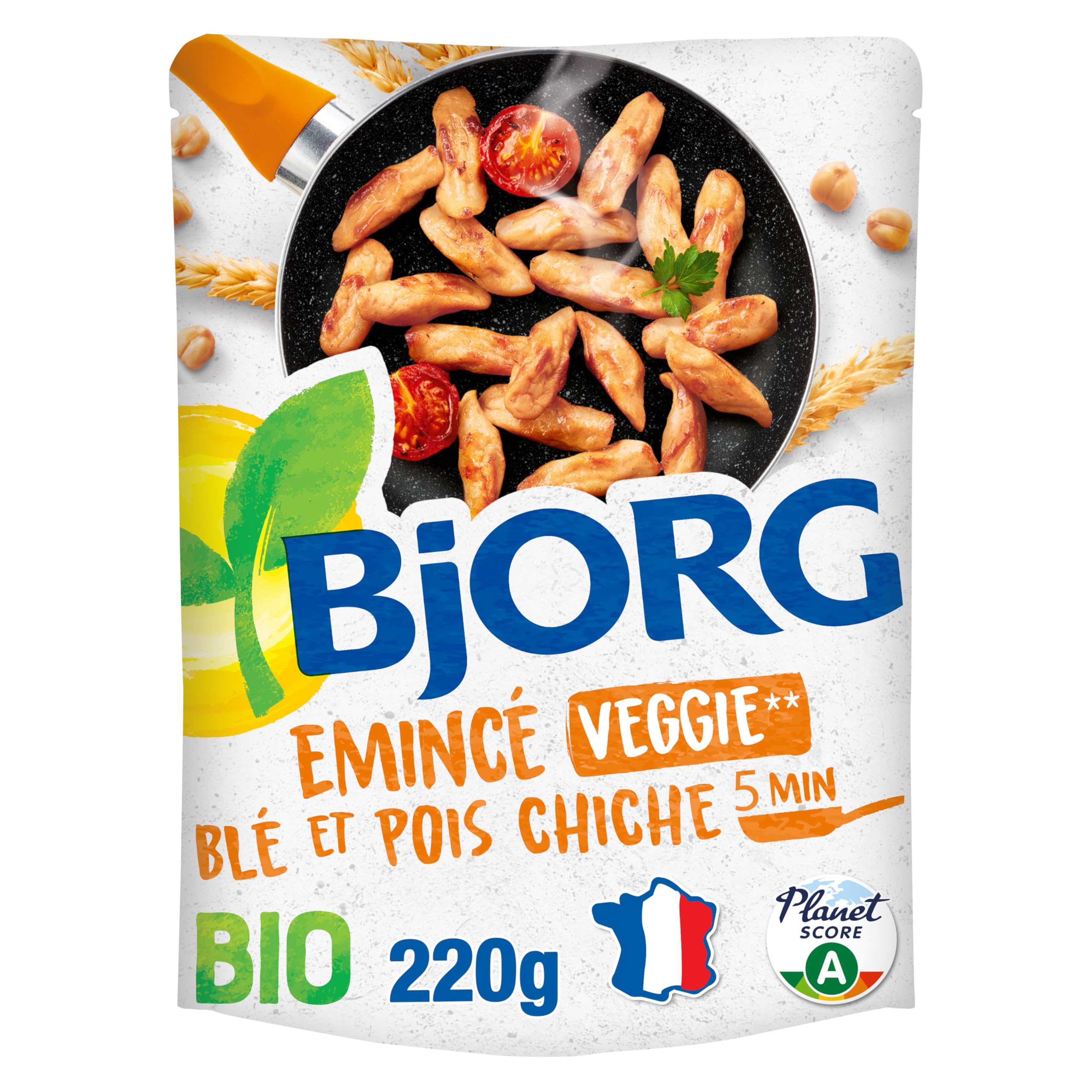 Bjorg Emincé veggie blé et pois chiche bio - Le paquet 220g
