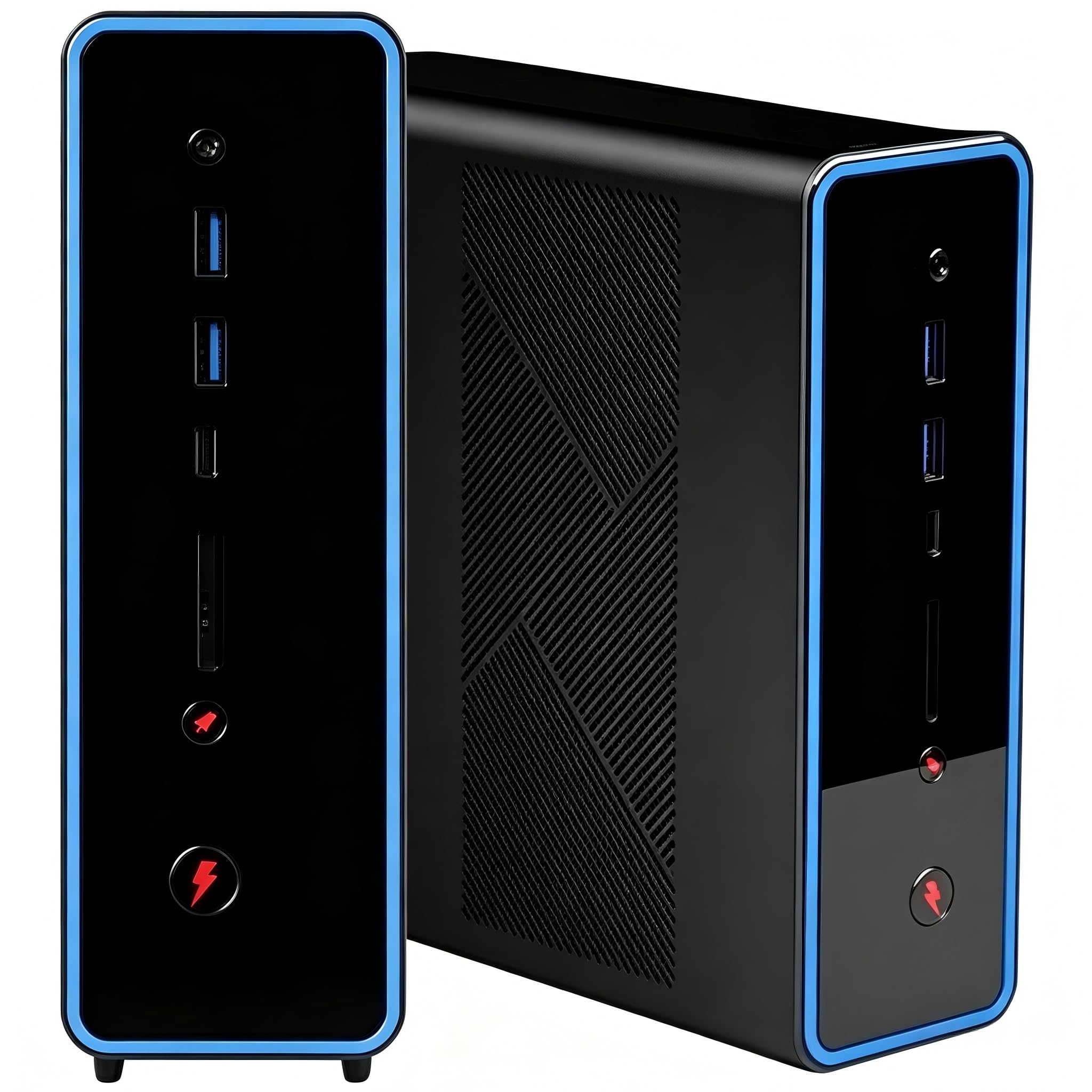 WEELIAO ONEXStation - Mini PC AI Workstation, AMD Ryzen AI Max+ 395, 128 GB LPDDR5X, Radeon 8060S, illuminazione RGB, computer AI locale, desktop da gioco AAA (128 GB di RAM+SSD da 1 TB)
