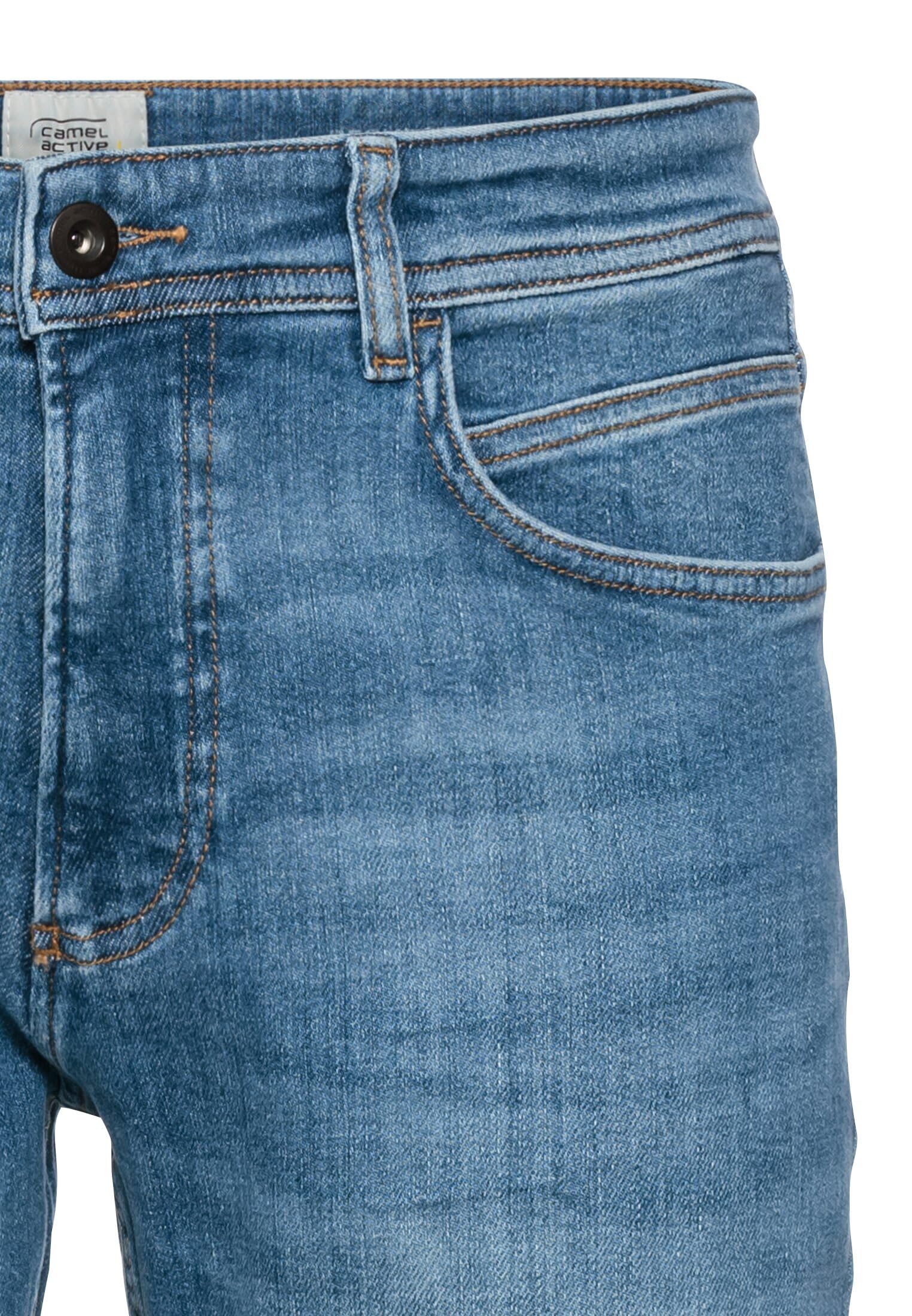 camel active Herren Regular Fit Houston Stretch Jeanshose Mittelblau – Bild 8