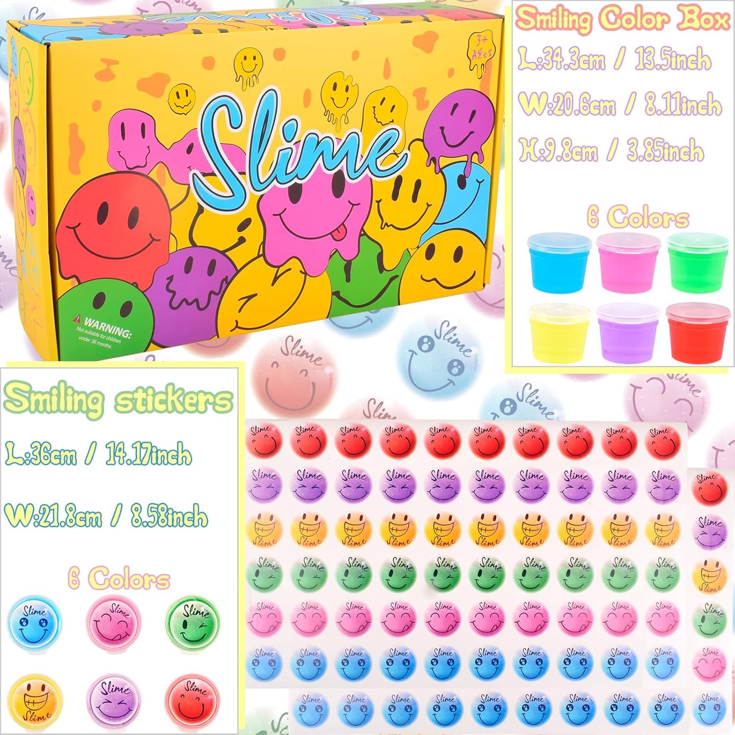 120 Pack for Kids Clear Crystal Bulk Slime Kit, Slimes Toys for Girls and Boys, Stress Relief, Non-Sticky, Classroom Reward, Easter Party Favors Supplies
