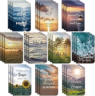 Tenare 30 Piezas Mini Blocs de Notas con Frases Inspiradores Cuadernos Pequeños Alineados Cuadernos de Bolsillo Mini Libre...