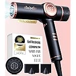 ELLA BELLA Professional Ionic Hair Dryer with Diffuser  Dual Voltage Negative Ion Blow Dryer  Suitable All Hair Types  Intelligent Heat Control & Rapid Drying Speeds  Lightweight Design Low Noise