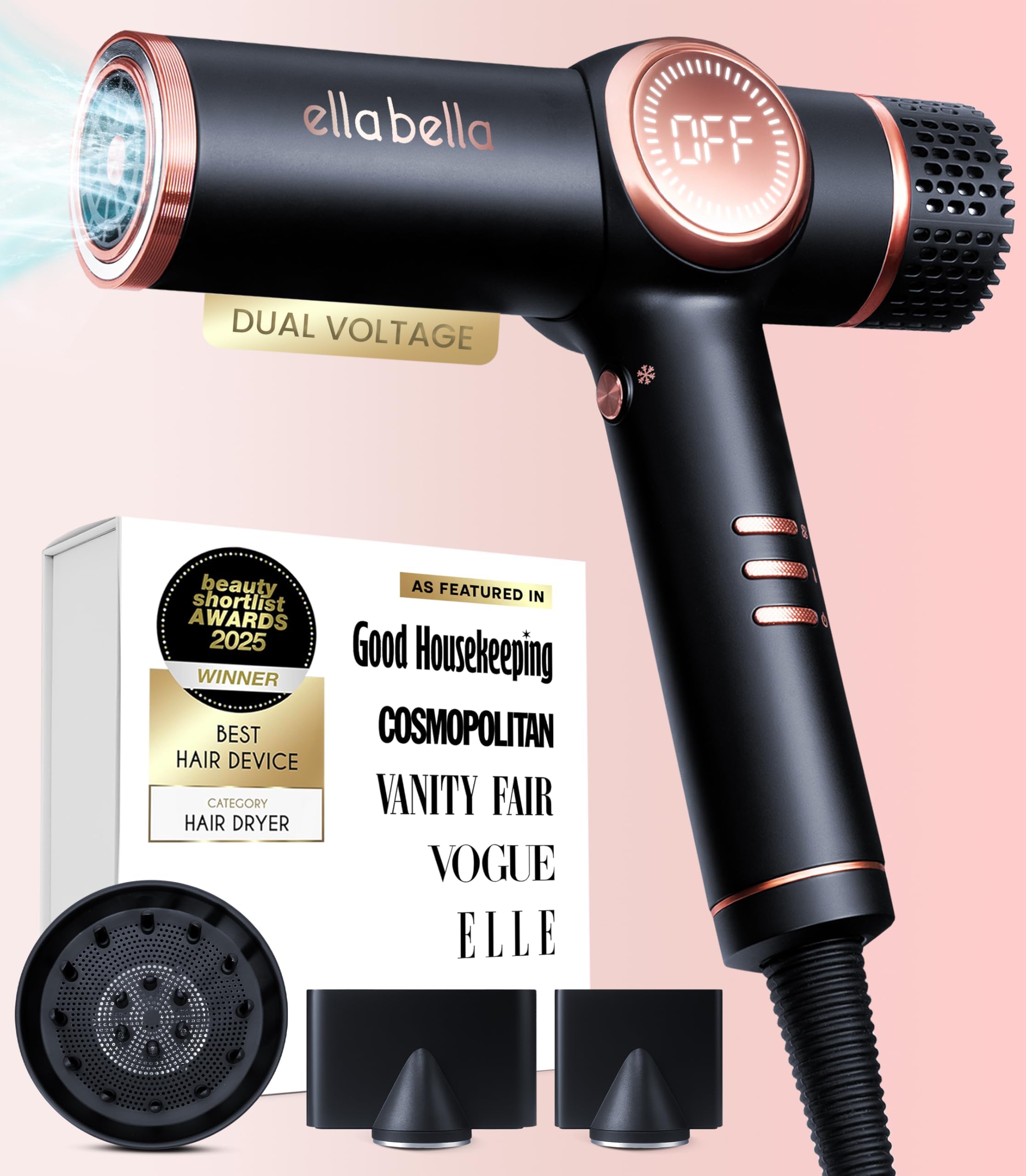 ELLA BELLA Professional Ionic Hair Dryer