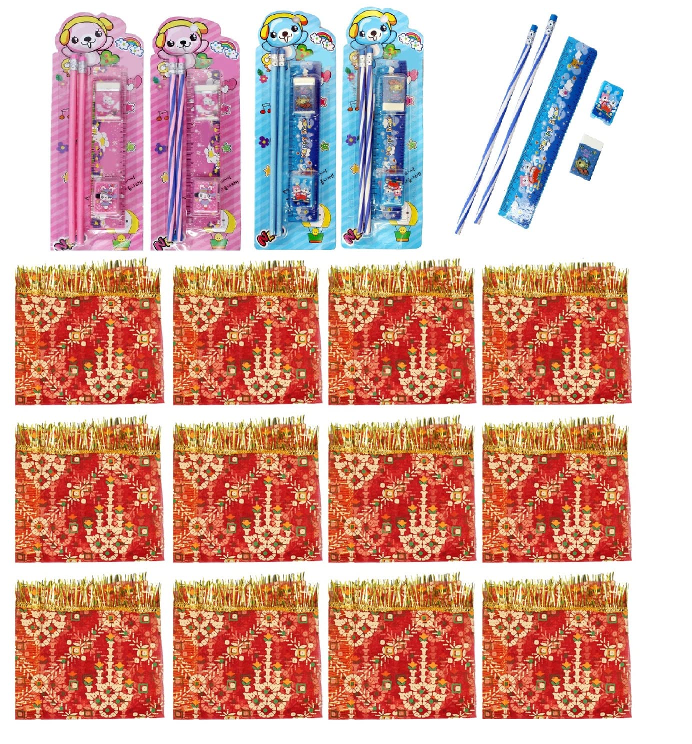 Pelo Set Of 4 Stationery Item Kanjak Gifts/Navratri Return Gifts For Kids/Navratri Kanya Poojan Gifts With Set Of 12 Kanjak Navratri Chunri/Mata Ji Chunri/For Kanya Pack Of 1 (B0BG4Z1CW9) Amazon Price History, Amazon Price Tracker