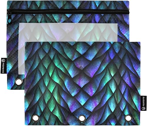 Miniatura 26 de Binder Pouch Purple Gold Shine Marble File Folder Sturdy Pencil Pouch for 3 Ring Binder Clear Window Office Desk Supplies Case Memento Holder with