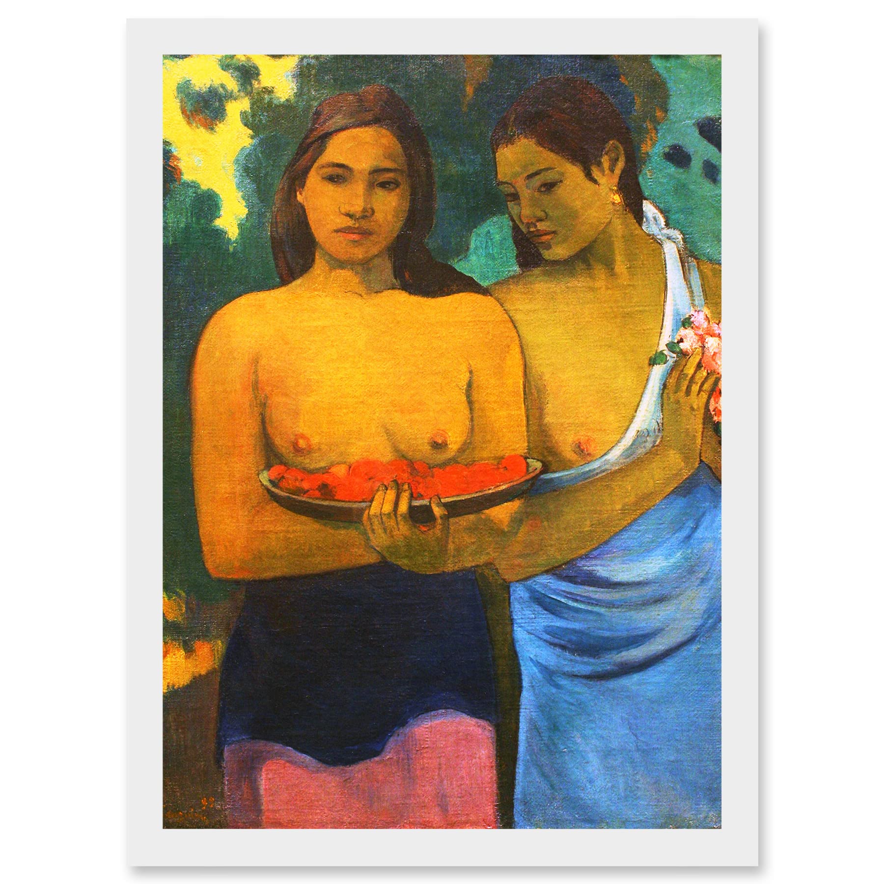 Paul Gauguin Two Tahitian Women - Framed Wall Art Print - A4 - Artery8