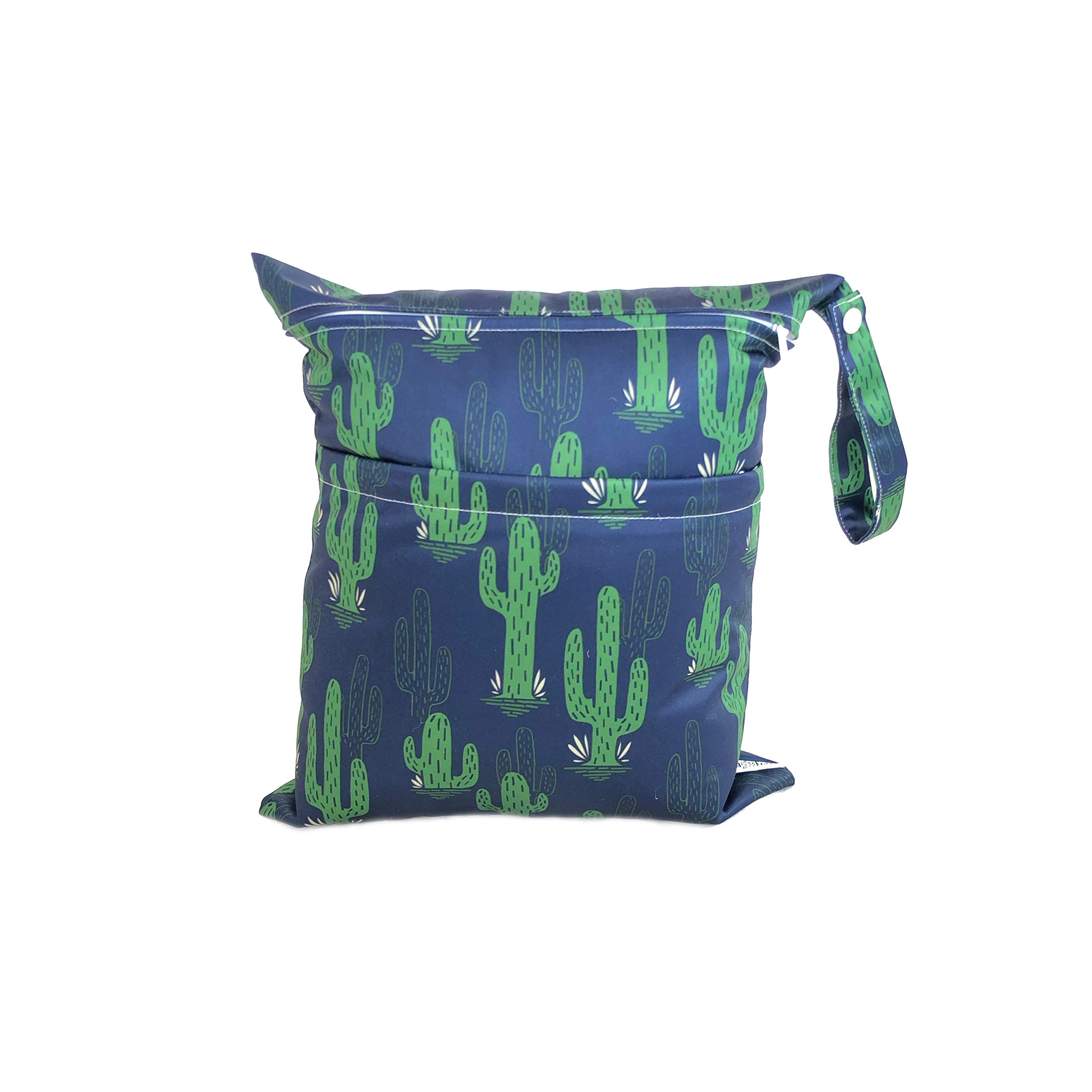 ELLA ROSE - Two Zippered Pocket, Wet Dry Bag - USA Based Company (Cactus)