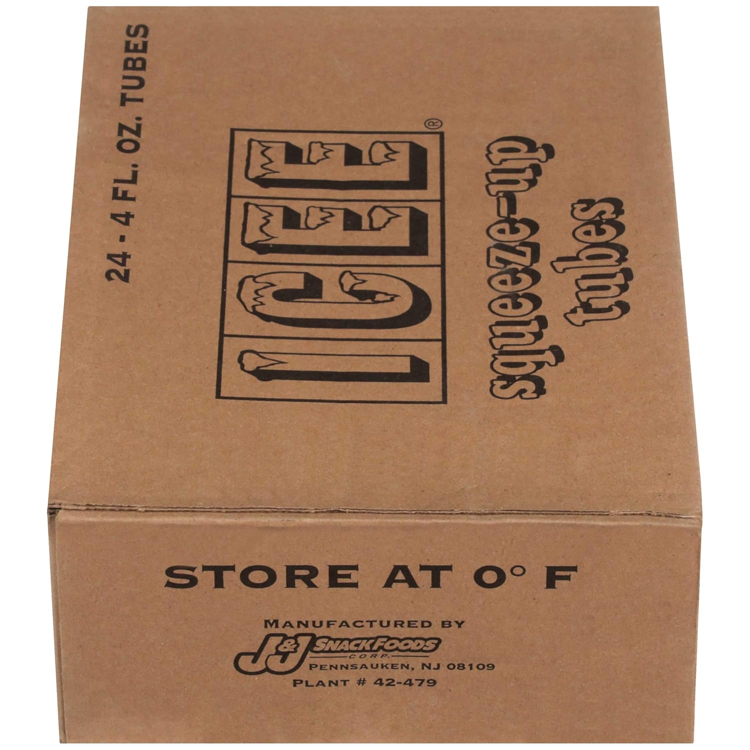 Icee Cherry Freeze Squeeze Up Tubes, 4 Ounce -- 24 per case.