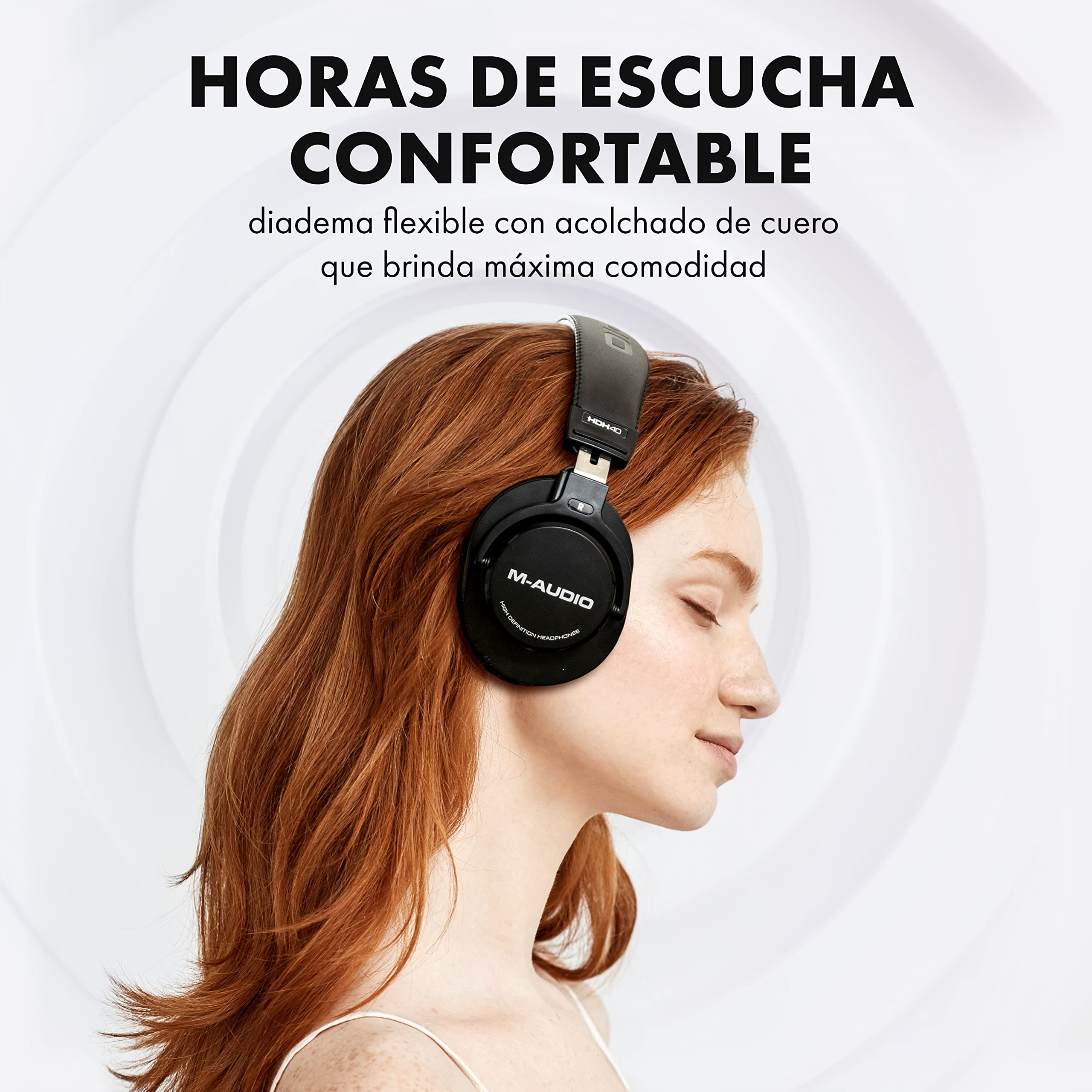 M-Audio Oxygen Pro Mini con auriculares HDH40 - Teclado controlador MIDI USB de 32 teclas con pads, perillas, botones y atenuadores asignables, software y auriculares de estudio