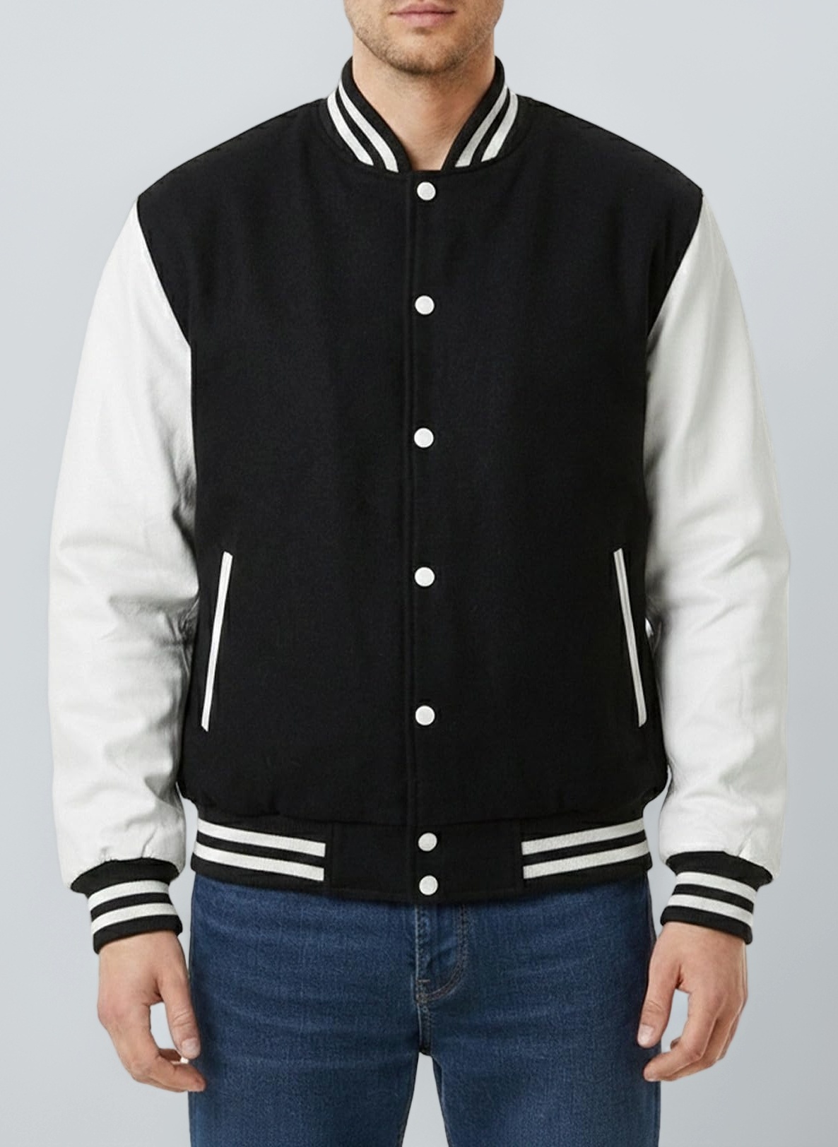 Hotline Miami Varsity Letterman Brown Wool Letter B Patch Flight Bomber Jacket