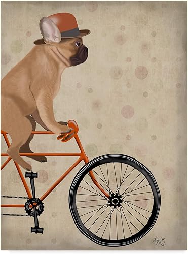 Fab Funky - Bulldog francés en bicicleta (31.9 x 50.4in) Fab Funky - Bulldog francés en bicicleta (31.9 x 50.4in)