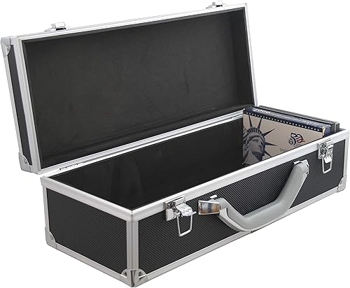 Vista 12 de Ursae Minoris Elite - Caja de aluminio burdeos/rojo con 2 compartimentos para juegos a prueba de EE. UU., juegos de menta, sellos postales