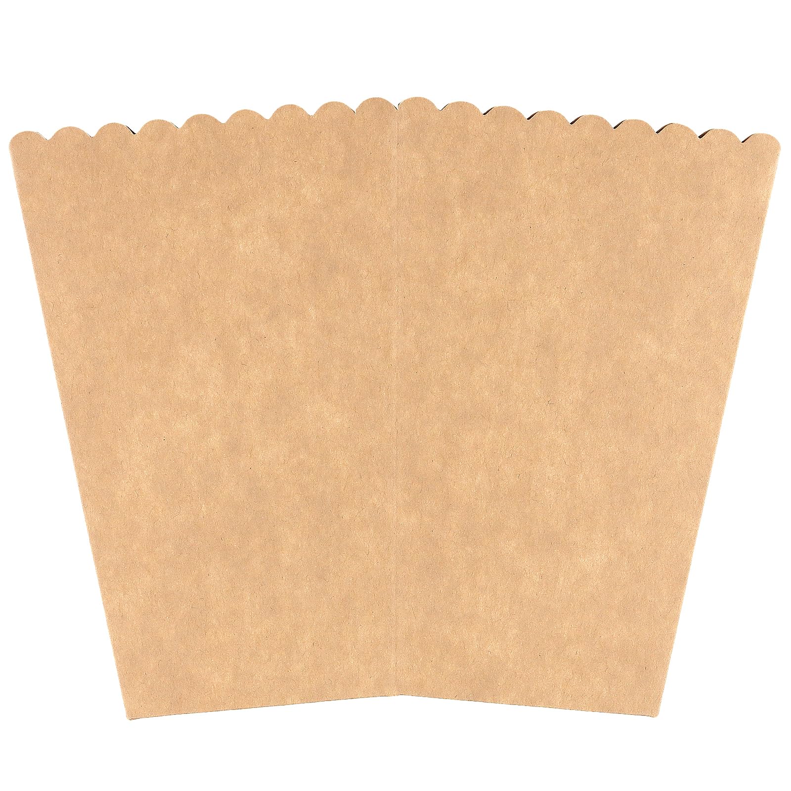 Lot de 100 boîtes à popcorn en papier kraft - 9x9x13.6 cm - Boîtes à pop-corn jaunes pour cinéma maison, fêtes, anniversaires - DIY décoratif