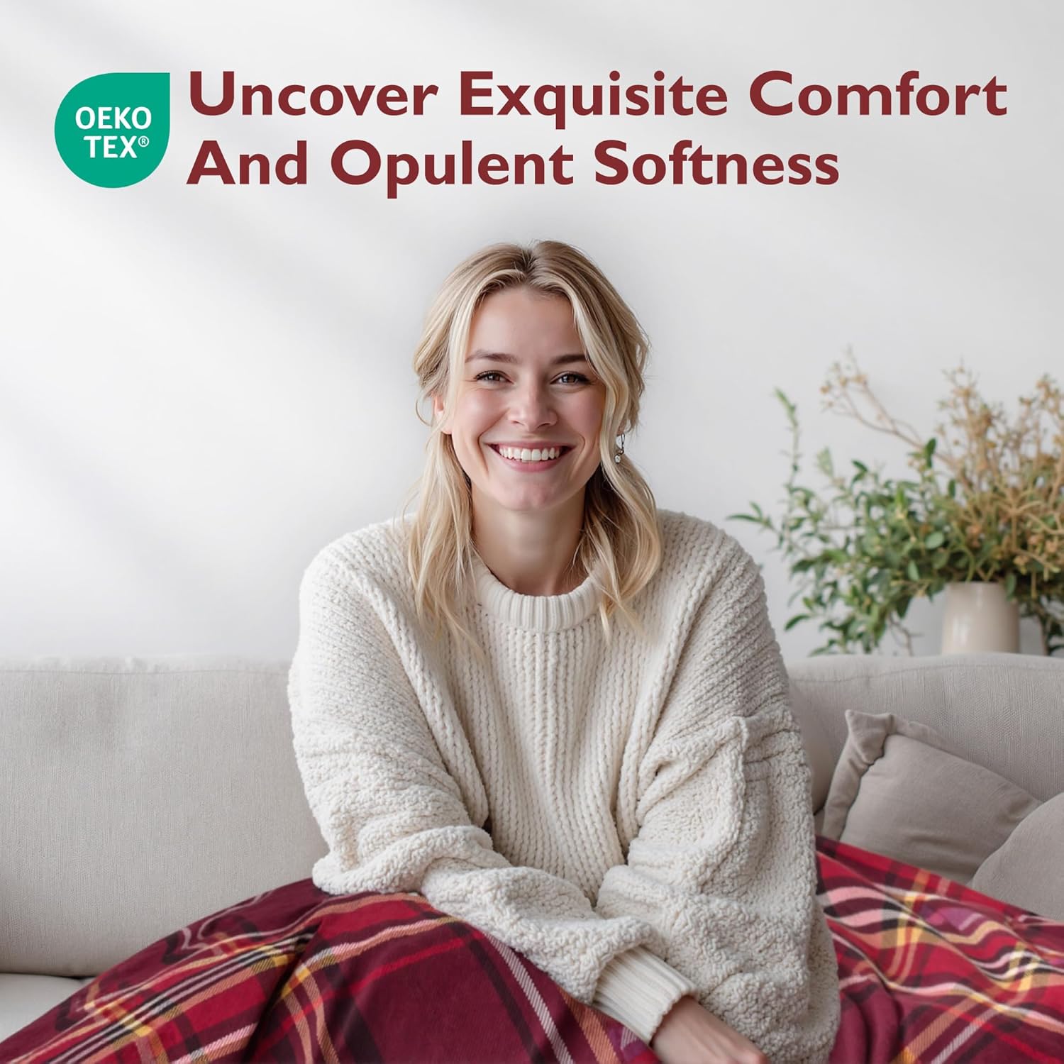 ALPHA HOME Soft Throw Blankets for Couch Bed, Warm Gifts for Women Men Pet Christmas - Image 3