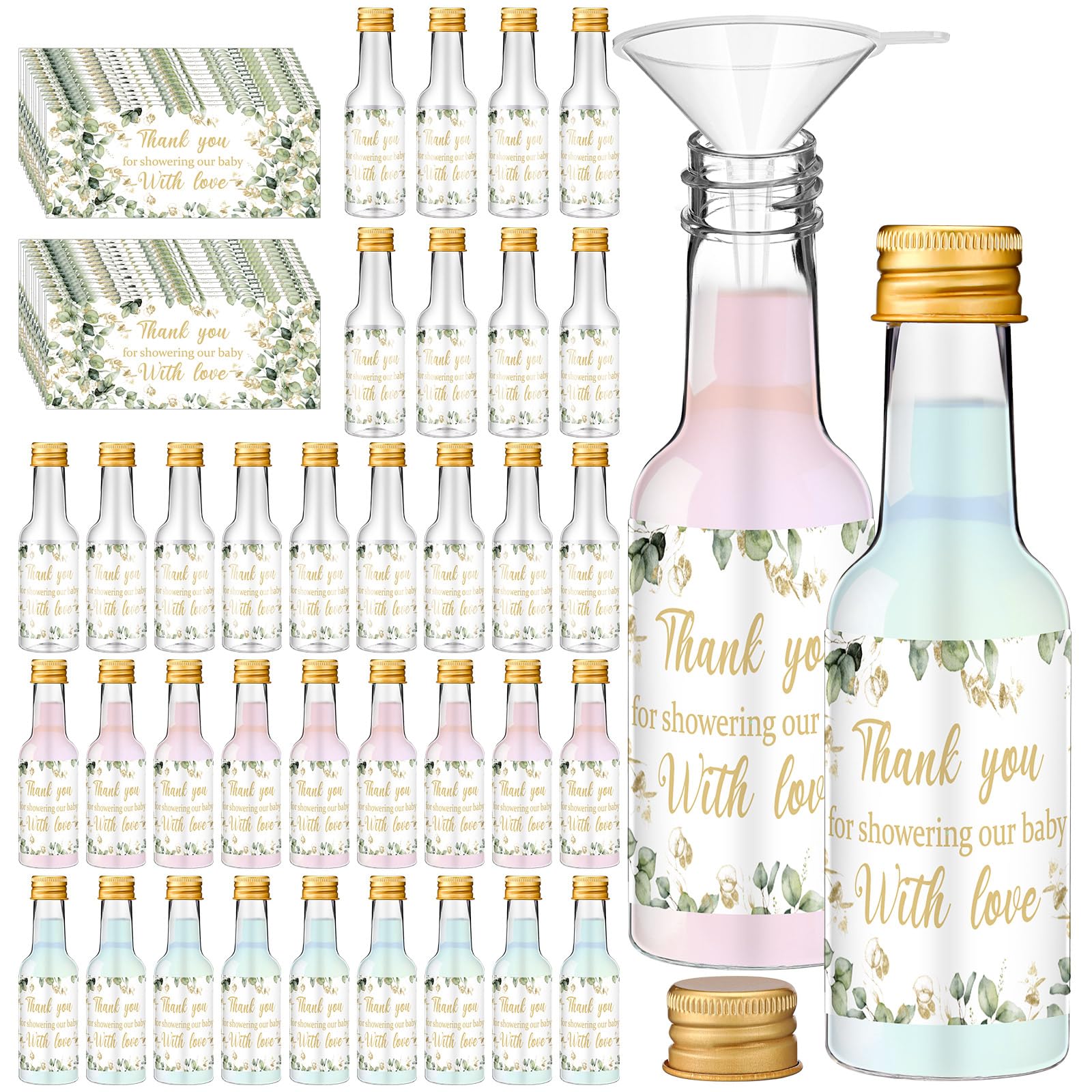 Mini bouteilles de liqueur pour cadeau d'invité original et personnalisé de naissance