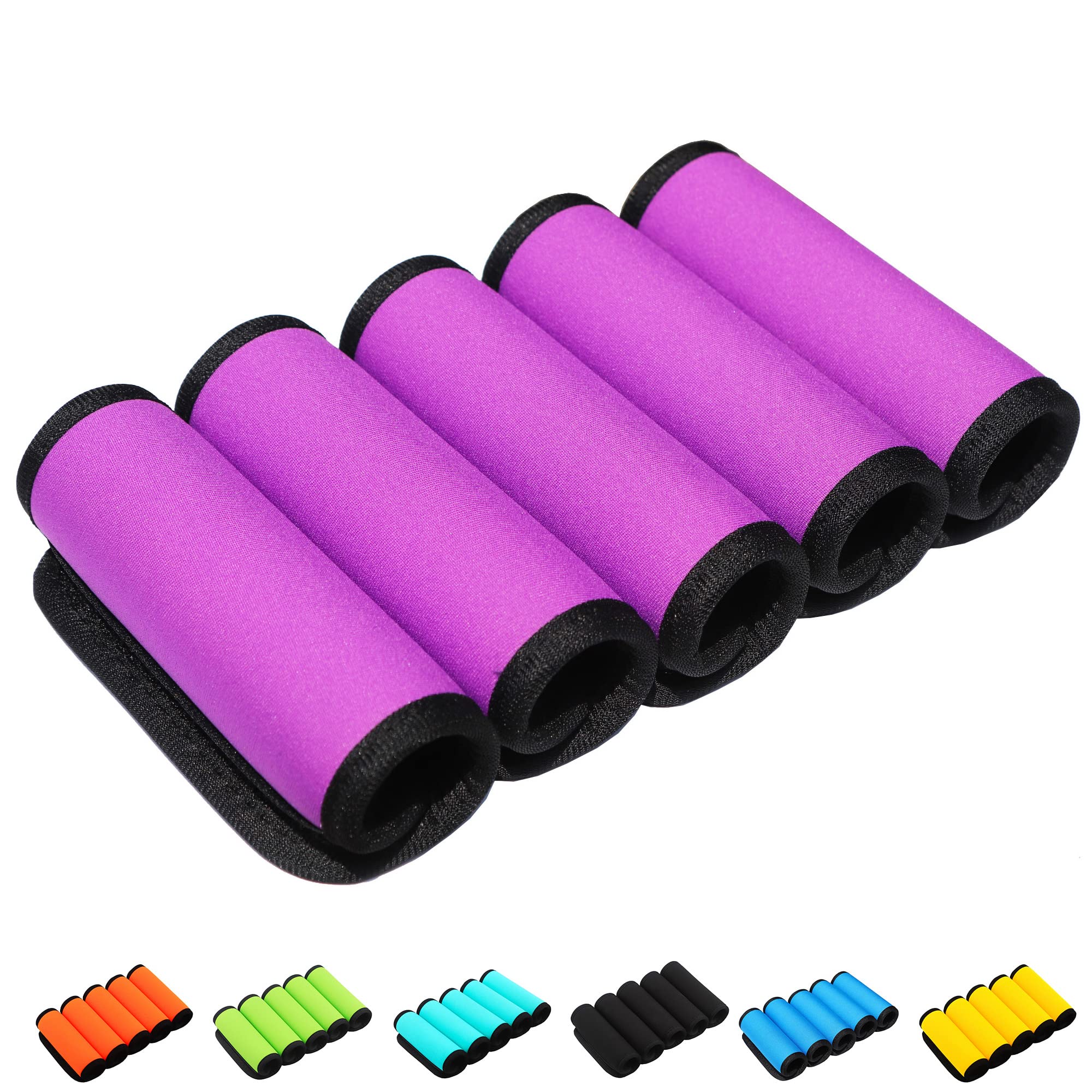 XiOiOiX Luggage Handle Wrap-Neoprene Luggage identifiers for Suitcases Unique Bright Luggage Tags/Spotter/Markers/Handle Cover Travel Accessories