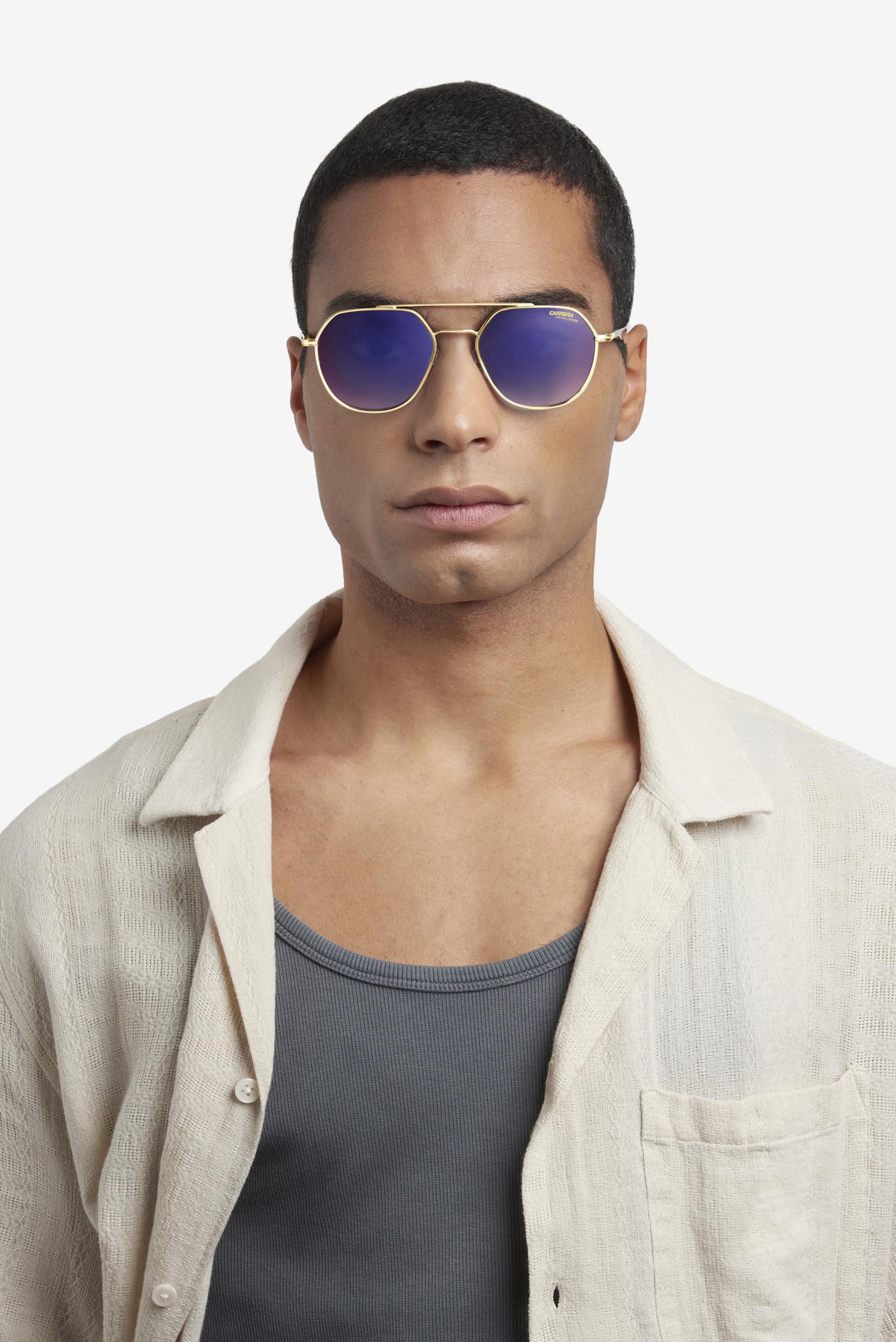 CARRERA Unisex 303/S okulary przeciwsłoneczne, czarne złoto, 53, Czarny/z?oty, 53