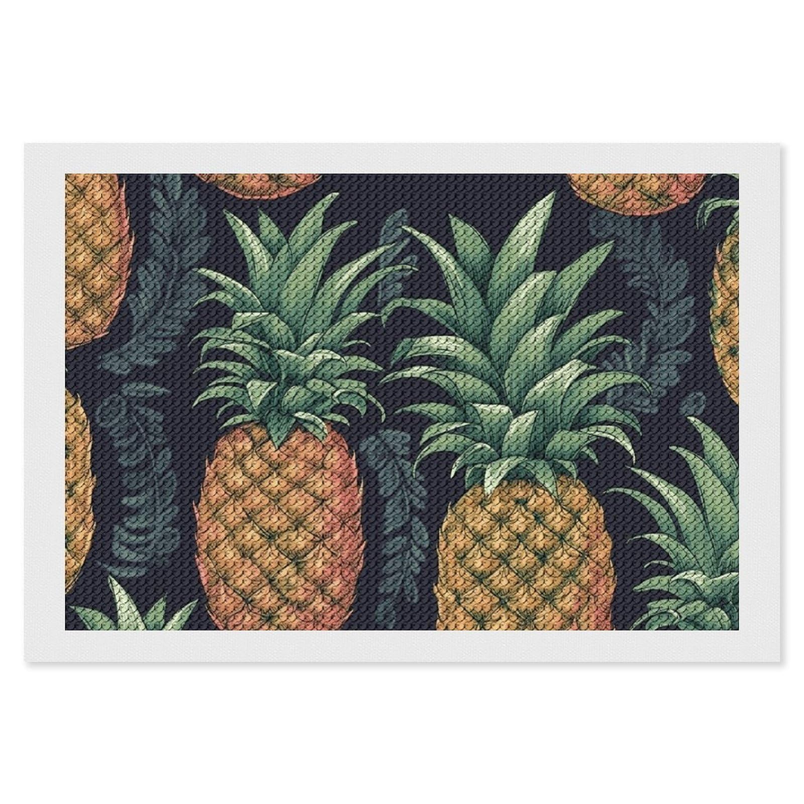 NONHAI Diamond Painting Kits for Adults - DIY Diamond Art Kits for Beginners - Full 5D Paint Drill Diamond Dots Paintings- Pineapple Diamonds Pictures Gem Art and Craft Wall Decor 8"x12"