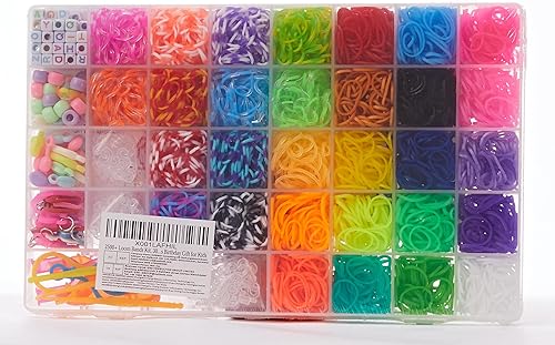 Miniatura 9 de UUEMB Kit de pulsera de banda de goma, kit de fabricación de pulseras de telar colorido con caja de almacenamiento, kit de manualidades de bricolaje