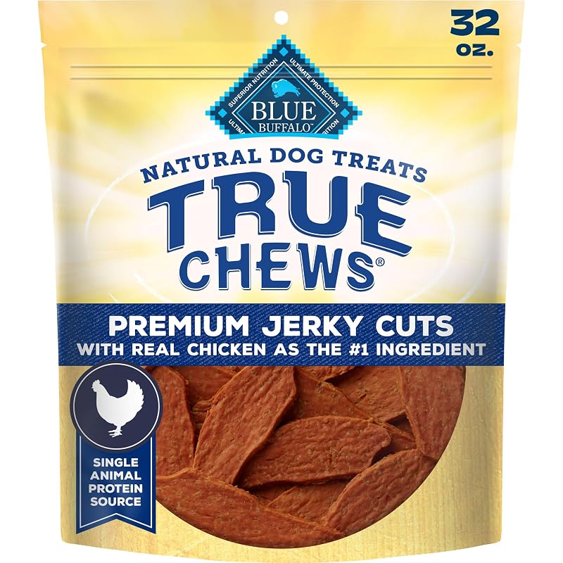 Petisco de Carne Seca de Frango para Cães Blue Buffalo True Chews Premium Jerky Cuts, 907 g