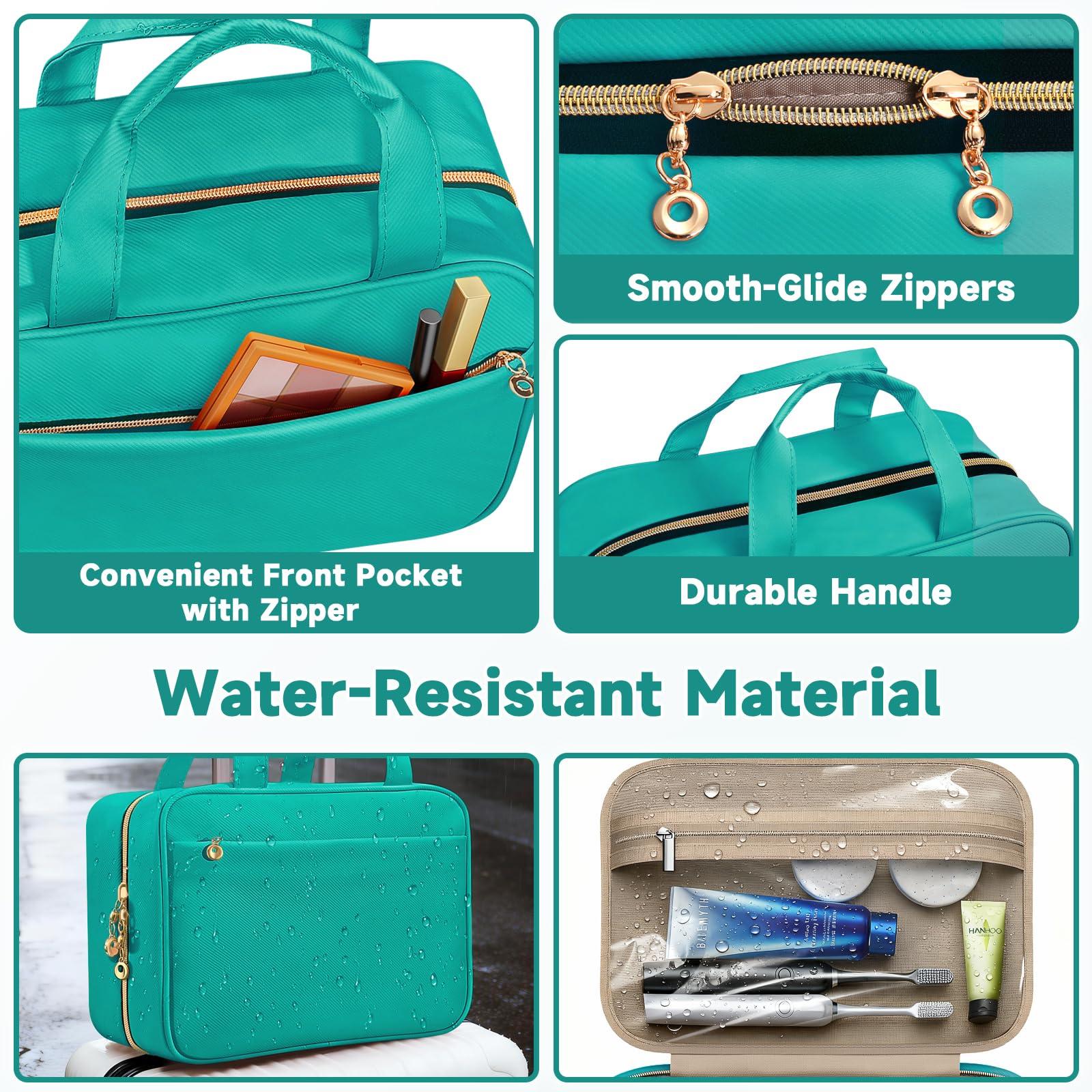 Travel Toiletry Bag for Women, Hanging Makeup Organizer