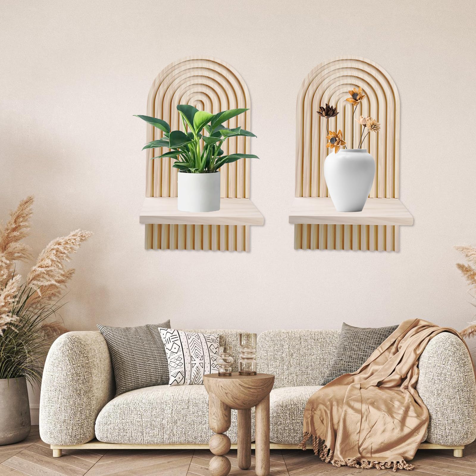 2 Pcs Étagères En Bois Pour La Décoration, Planche En Bois Décorative