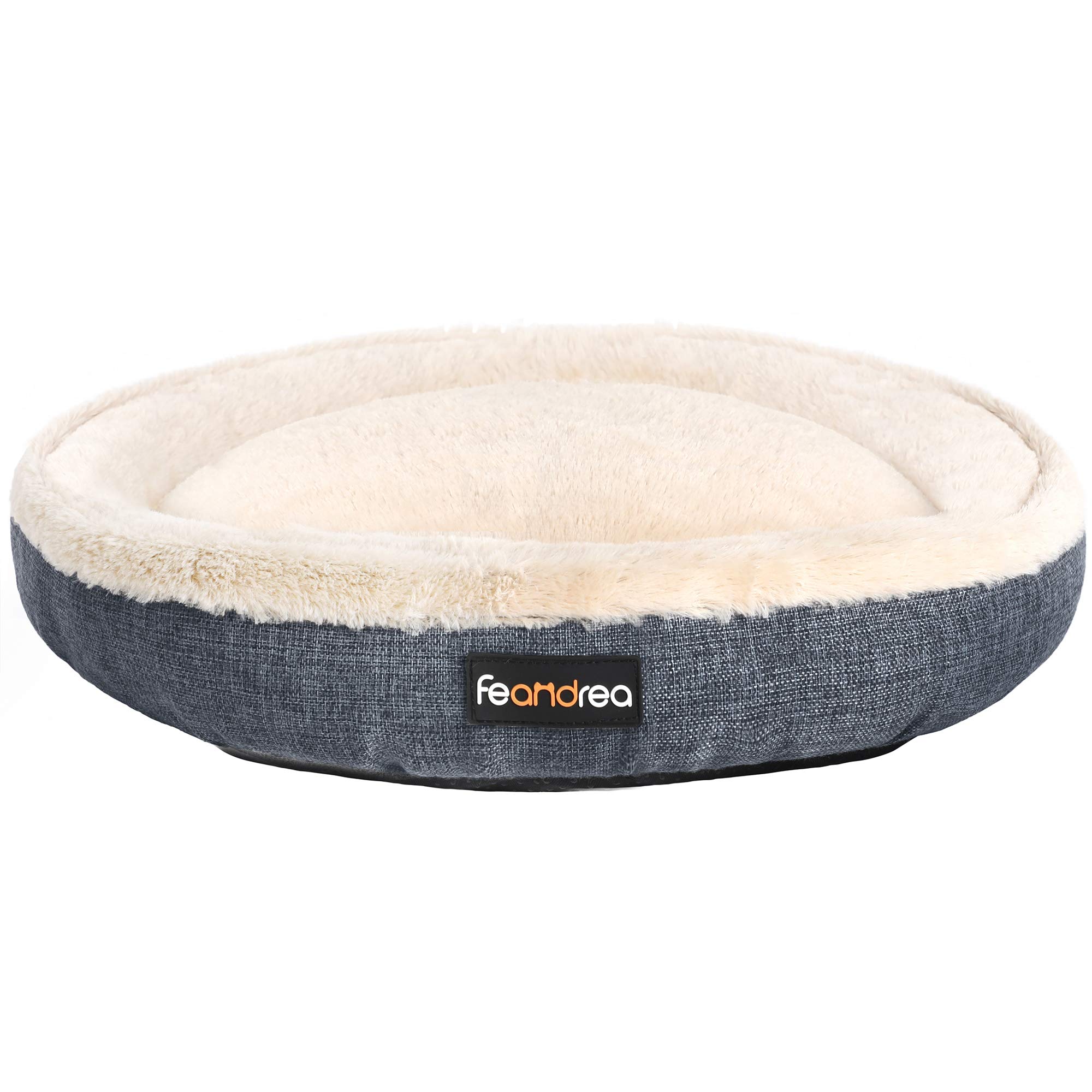 Feandrea Cuccia per Cani Gatti, Forma di Ciambella, 75cm, Grigio Scuro PGW075G01