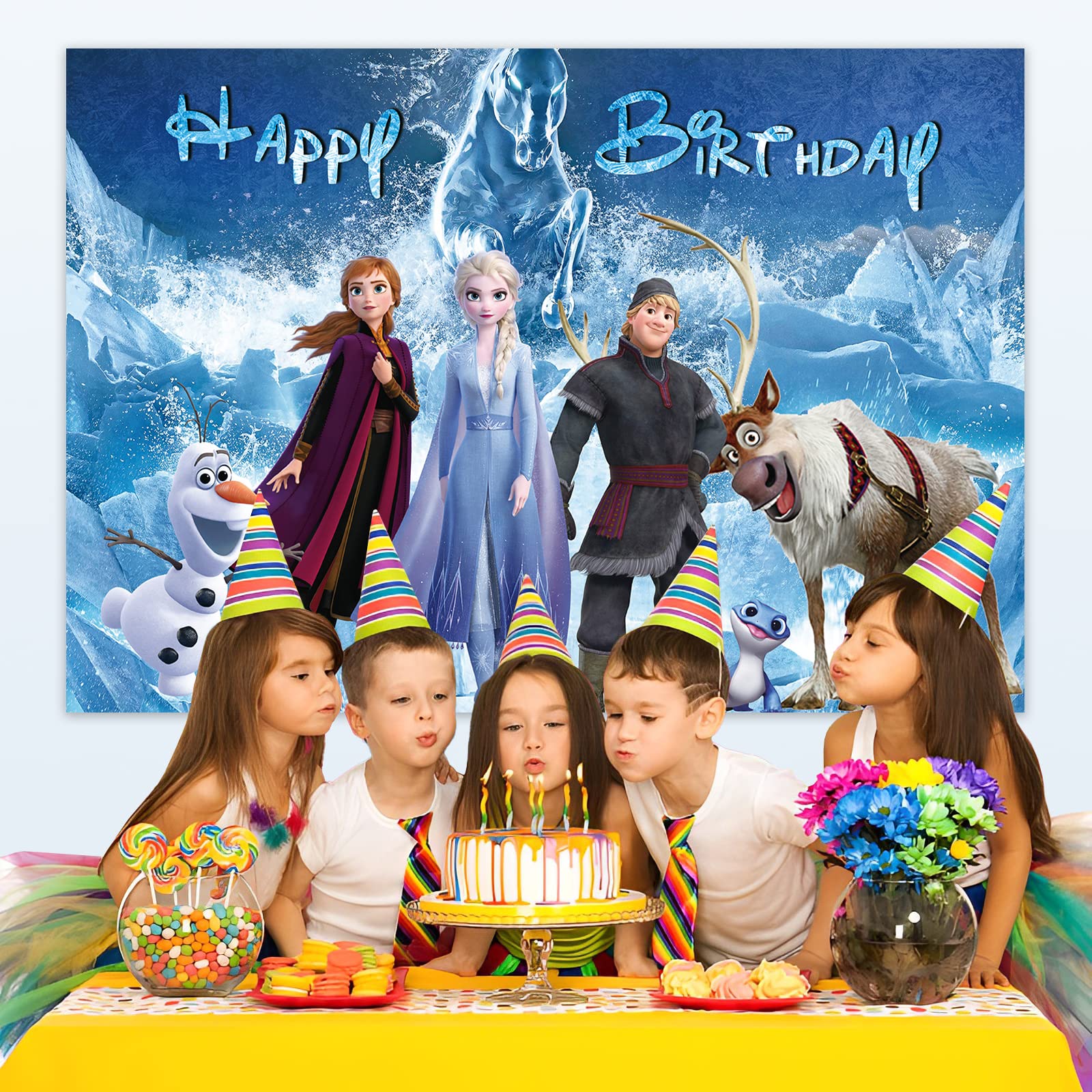 LYCGS Fotohintergrund 2,1x1,5 M – Für Geburtstag, Winter, Babyparty, Dekoration & Fotoshooting