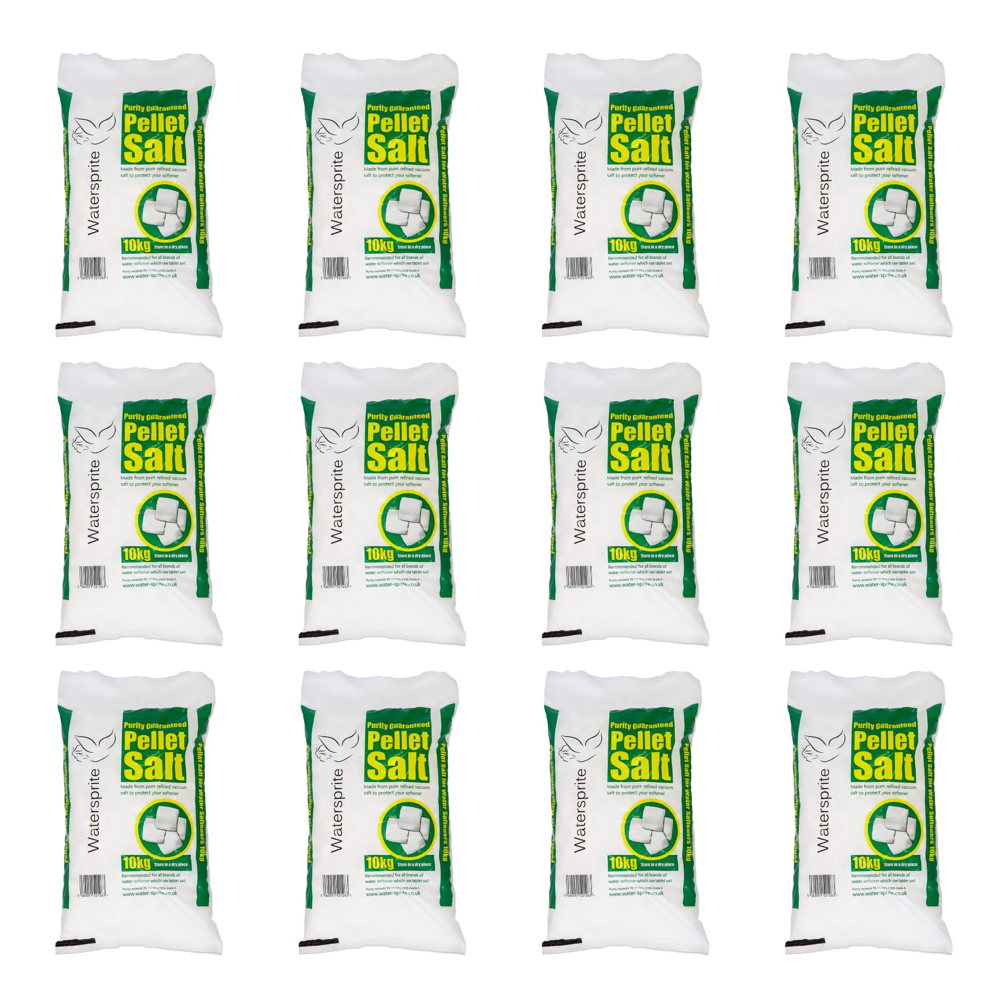 Watersprite 10kg Water Softener Salt Pellets Bag - Suitable for All Brands of Softener. Premium Quality High Purity White Salt Dissolves Evenly and Cleanly to Protect Your Softener (12)