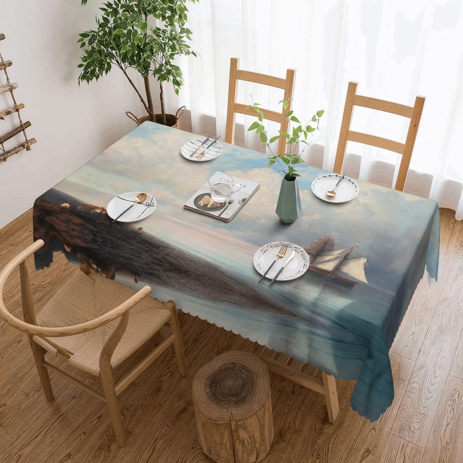 Nappe rectangulaire voilier de qualité supérieure textile infroissable table